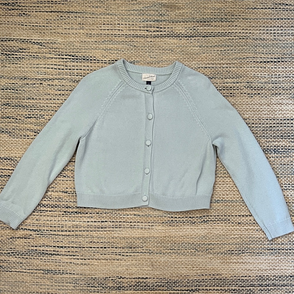 Universal Thread Pale Blue Cropped Button-Up Card… - image 1